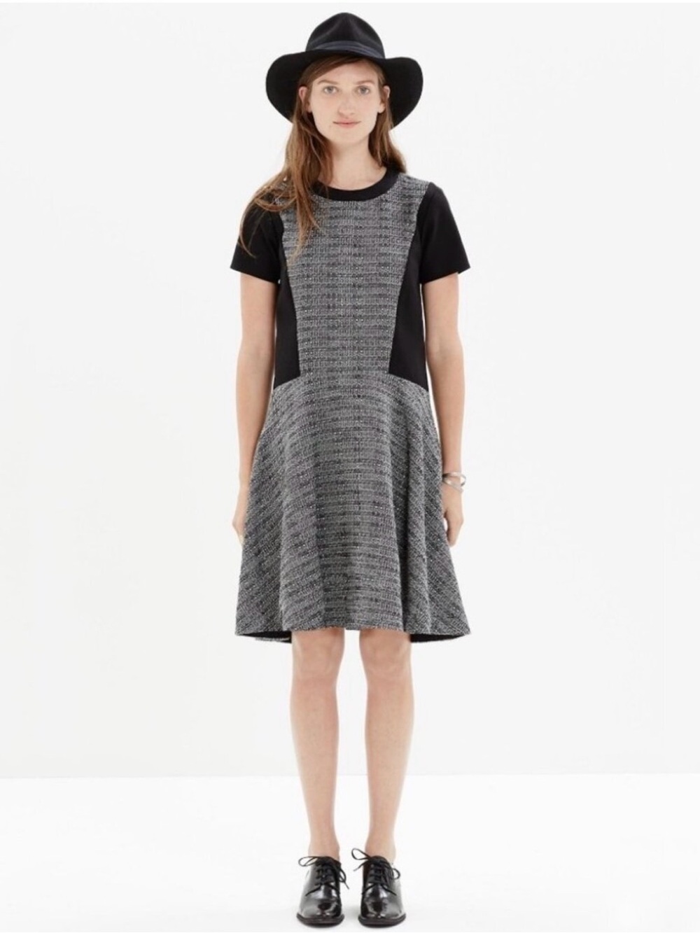 Madewell Textured Tribune Shift Dress Short Sleeve Sz 0 Bin B